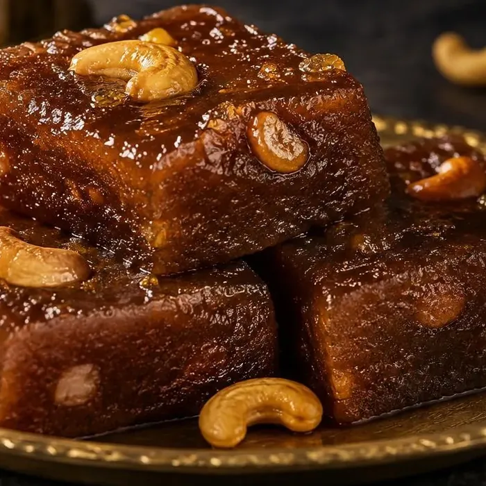 Madugula Halwa on a brass plate